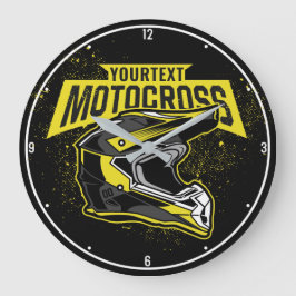 Personlig Dirt Bike Motocross Tävla Helmet Stor Klocka