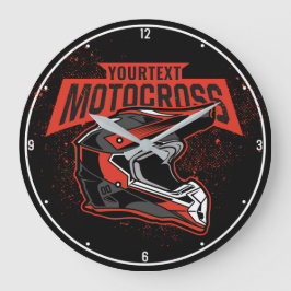 Personlig Dirt Bike Motocross Tävla Helmet Stor Klocka