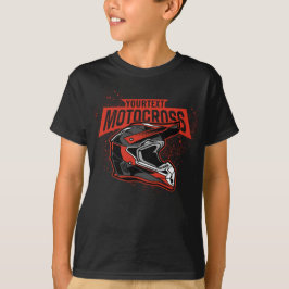 Personlig Dirt Bike Motocross Tävla Helmet T Shirt