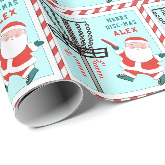 Personlig Discgolf Julpresent Presentpapper (Rullad Hörn)