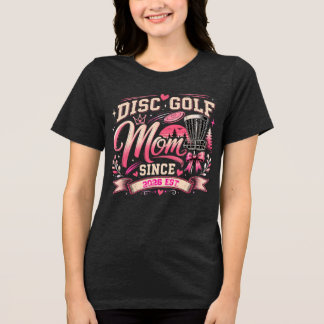 Personlig Discgolf Mamma År Vintage Design T Shirt