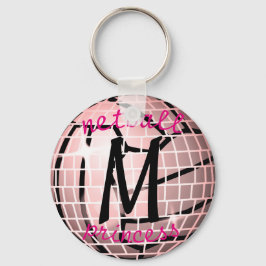 Personlig Disco Boll Design Netball Tema Nyckelring
