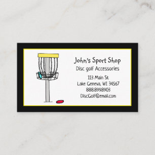 Personlig Disk Golf Shop Business Visitkort