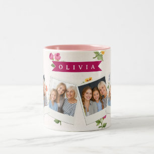Personlig Ditsy Blommig Cottagecore Vildblomma Två-Tonad Mugg