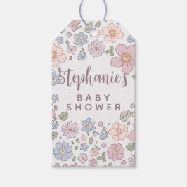 Personlig Ditsy Blommigt Baby Shower Gift-Märkre Presentetikett