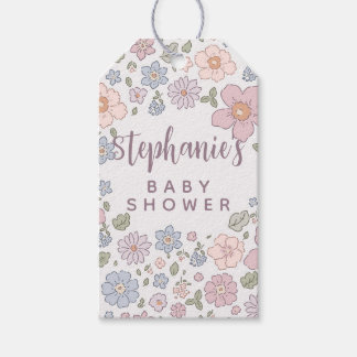 Personlig Ditsy Blommigt Baby Shower Gift-Märkre Presentetikett