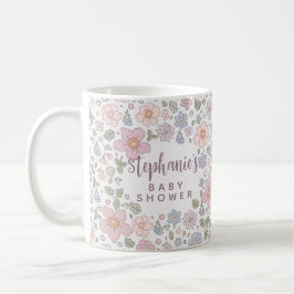 Personlig Ditsy Blommigt Baby Shower Mugg