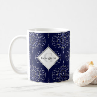 Personlig Ditsy Winter Snö Änglar Snögubbars Ogee Kaffemugg