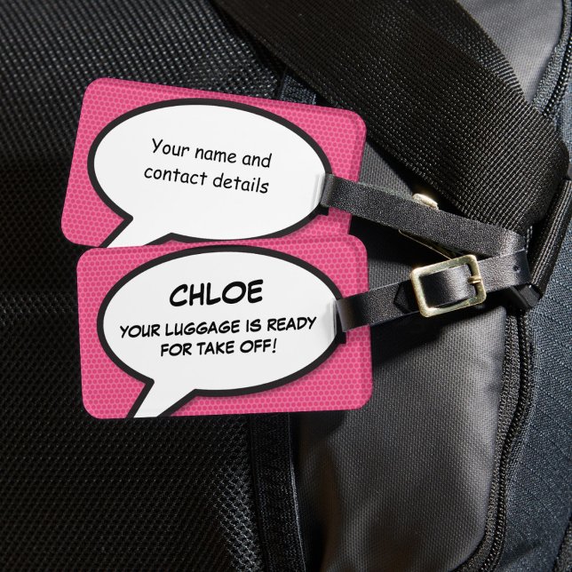 Personlig DITT BAGAGE ÄR REDOT FÖR ATT TA BORT! Bagagebricka (Personalized YOUR LUGGAGE IS READY FOR TAKE OFF! Luggage Tag)