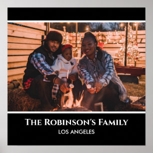 Personlig ditt foto i Black Ram med texter Poster