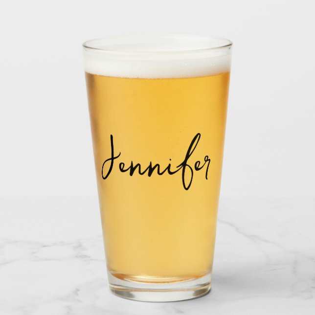 Personlig ditt namn Bröllop Gift Glaskopp (Framsida fylld)
