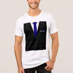 Personlig ditt namn Business Kostym och Tie Funny T Shirt