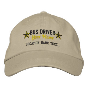Personlig ditt namn Buss Driver Stars Embroidery Broderad Keps