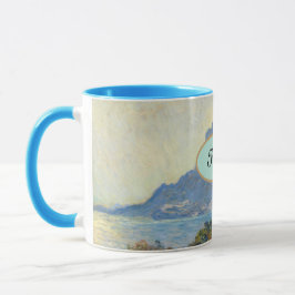 Personlig "Ditt namn" Claude Monet Mountain Mugg