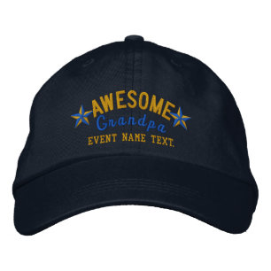 Personlig ditt namn Fantastisk Grandpa Embroidery Broderad Keps