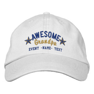 Personlig ditt namn Fantastisk Grandpa Embroidery Broderad Keps