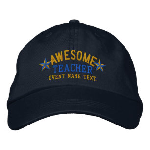 Personlig ditt namn Fantastisk Lärare Embroidery Broderad Keps