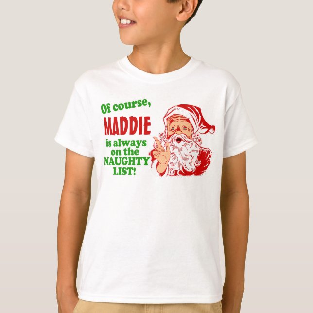 Personlig (ditt namn) - jul t shirt (Framsida)