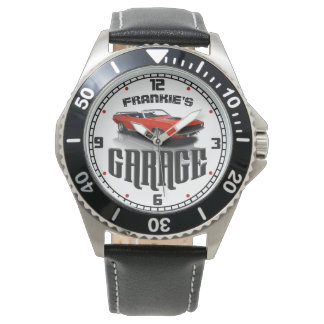 Personlig DITT NAMN Plymouth Cuda Car Garage Armbandsur
