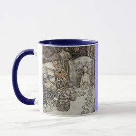 Personlig Ditt namn Vintage Alice i Wonderland Mugg
