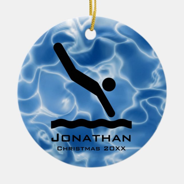 Personlig Diving Ornament (Framsidan)