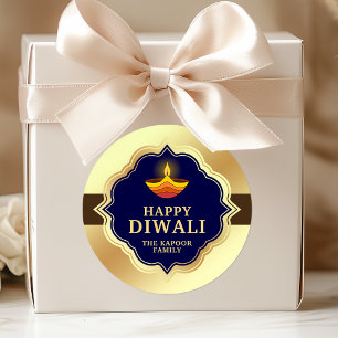 Personlig Diwali-dekal Runt Klistermärke
