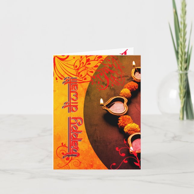 personlig Diwali-hälsningskort Kort (Framsida)