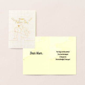 Personlig DIY mors dag med original dikten Folierat Kort