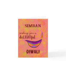 Personlig Diya Diwali Card