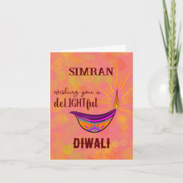 Personlig Diya Diwali Card Helgkort