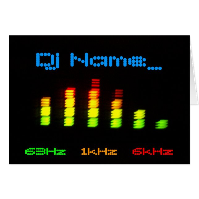 Personlig Dj-utjämnarepub EQ Hälsningskort (Framsidan Horizontal)
