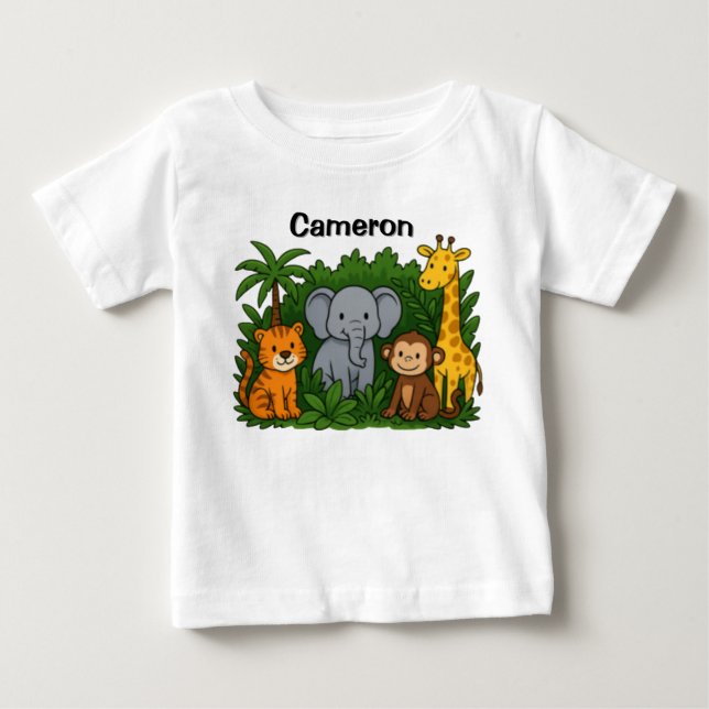 Personlig djungeldjursdesign  t shirt (Framsida)