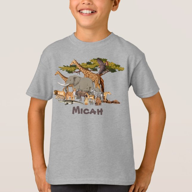 Personlig Djur av Afrika T Shirt (Framsida)