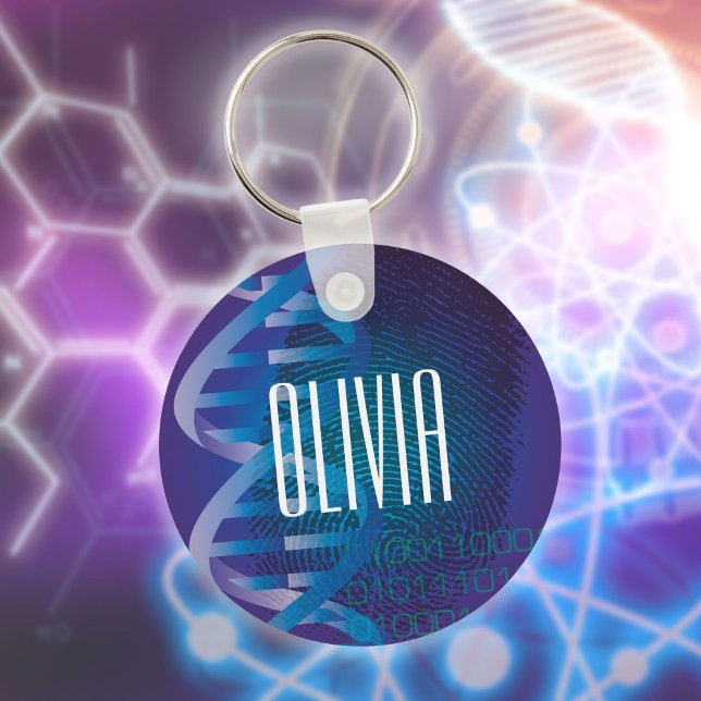 Personlig DNA-fingeravtryck medicinsk vetenskap Nyckelring (Personalized DNA Fingerprint Medical Science Keychain)