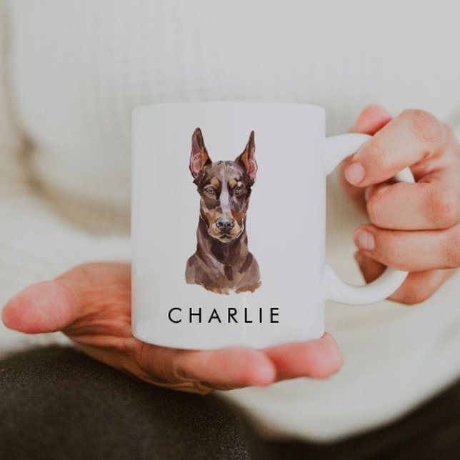 Personlig Doberman Hund älskare Mugg (Skapare uppladdad)