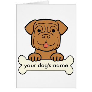 Personlig Dogue de Bordeaux Hälsningskort