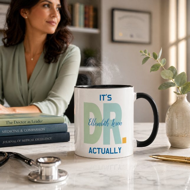 Personlig Doktor Doktorshatt Mugg (Personalized Dr. Coffee Mug - Custom Physician Appreciation Gift, Medical School or PhD Graduation M)