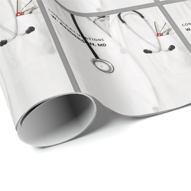 Personlig Doktor Gift Wrapping Papper Presentpapper (Rullad Hörn)