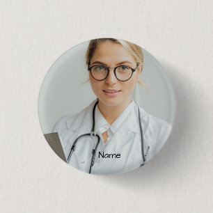 Personlig Doktor Photo och Namn Knapp