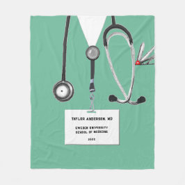personlig doktor studenten-gåva fleecefilt