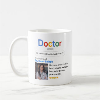Personlig Doktors Bild Anpassat Namn & Rolig Text Kaffemugg