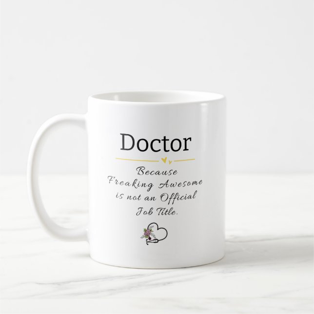 Personlig Doktors Jobbtitel Rolig Kaffemugg (Vänster)