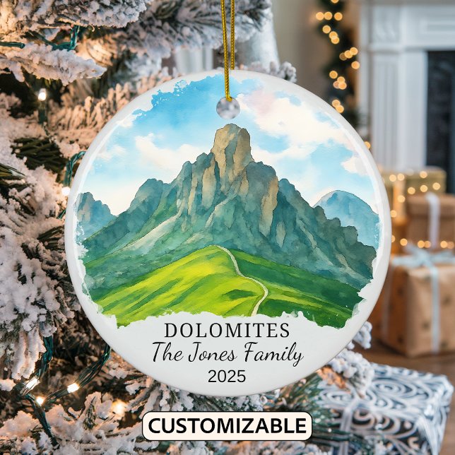 Personlig Dolomites-ornament, Italien Julgransprydnad Keramik (Skapare uppladdad)