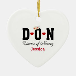 Personlig DON Nurse jul Ceramic Ornamic Julgransprydnad Keramik
