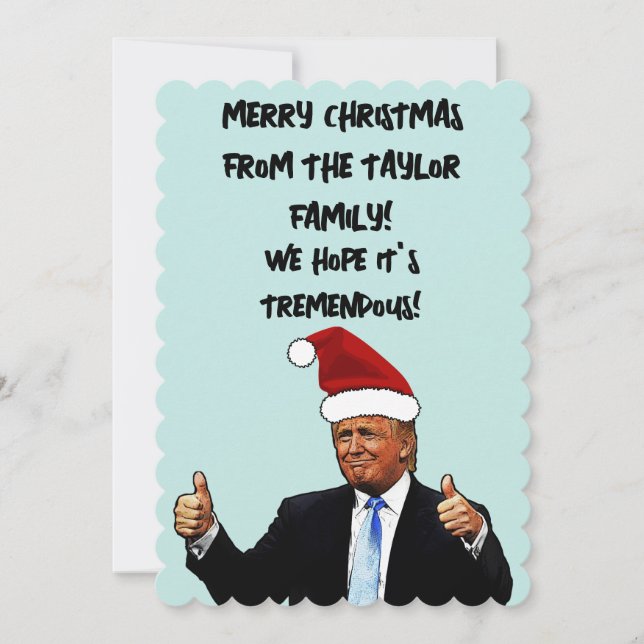 PERSONLIG DONALD TRUMP CHRISTMAS-FLATKORT JULKORT (Framsida)