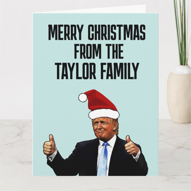 PERSONLIG DONALD TRUMP CHRISTMAS GREETING Card Tack Kort (Framsida)