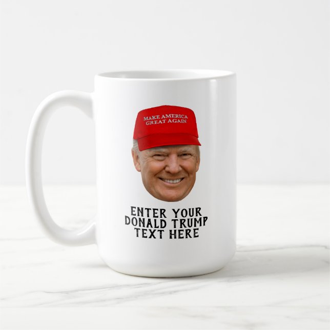 PERSONLIG DONALD TRUMP MAGA KAFFEMUGG (Vänster)