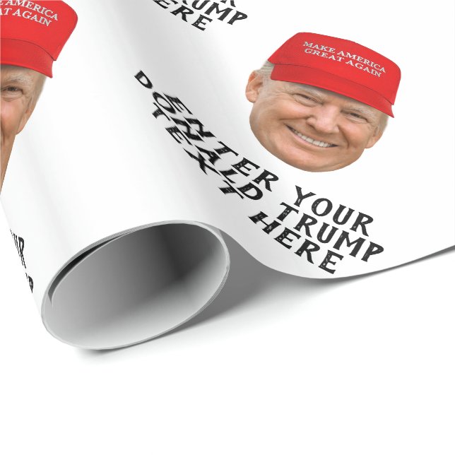 PERSONLIG DONALD TRUMP MAGA PRESENTPAPPER (Rullad Hörn)