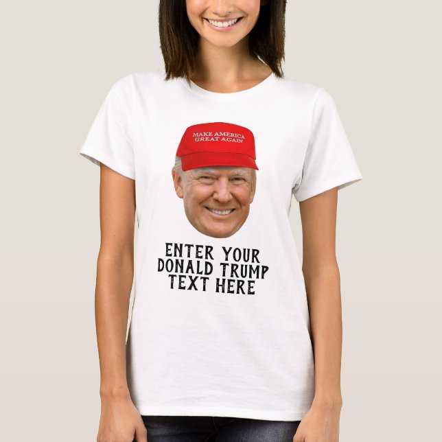 PERSONLIG DONALD TRUMP MAGA T SHIRT (Framsida)