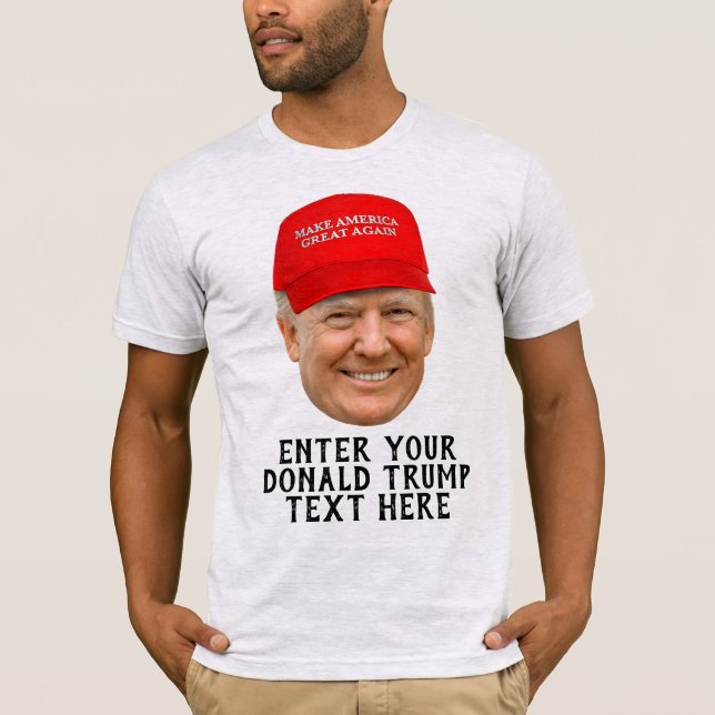 PERSONLIG DONALD TRUMP MAGA T SHIRT (Framsida)